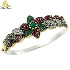 Gümüş Otantik Taşlı Biezik /Bileklik